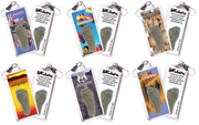 Albuquerque FootWhere® Souvenir Zipper-Pulls. 6 Piece Set. Made in USA-FootWhere® Souvenirs